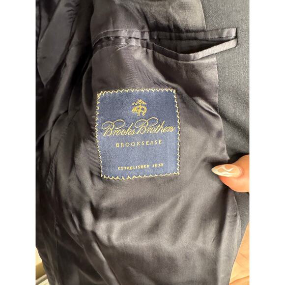 Loro Piana By Brooks Brothers Navy Blue 2 Button Brooksease Blazer 43R - Picture 5 of 7